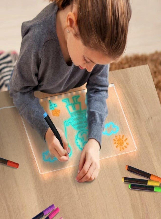 قريبا اذهب لوحة ملاحظات LED ملونة، لوحة أكريليك قابلة للمسح الجاف بإضاءة، مقاس 11.8 × 7.9 بوصة، لوحات رسائل جرافيتي مضيئة قابلة لإعادة الكتابة، تأتي مع 8 أقلام تلوين، مناسبة للغرف/المتاجر/المكاتب/المهرجانات/كهدية من SOON GO - Image 2